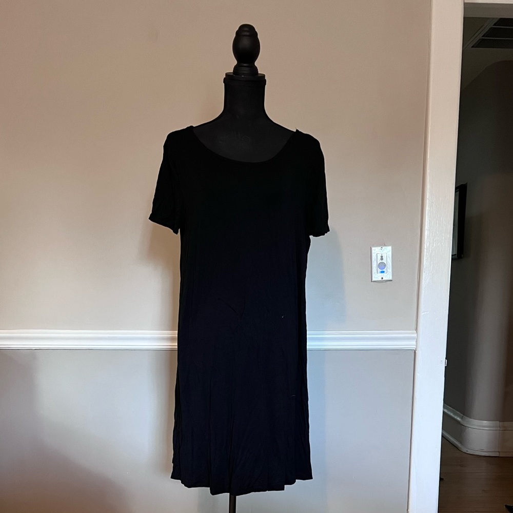NEW, black loose fitting tee shirt dress
